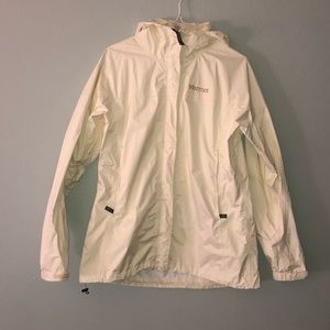 ~Marmot~ off white rain jacket